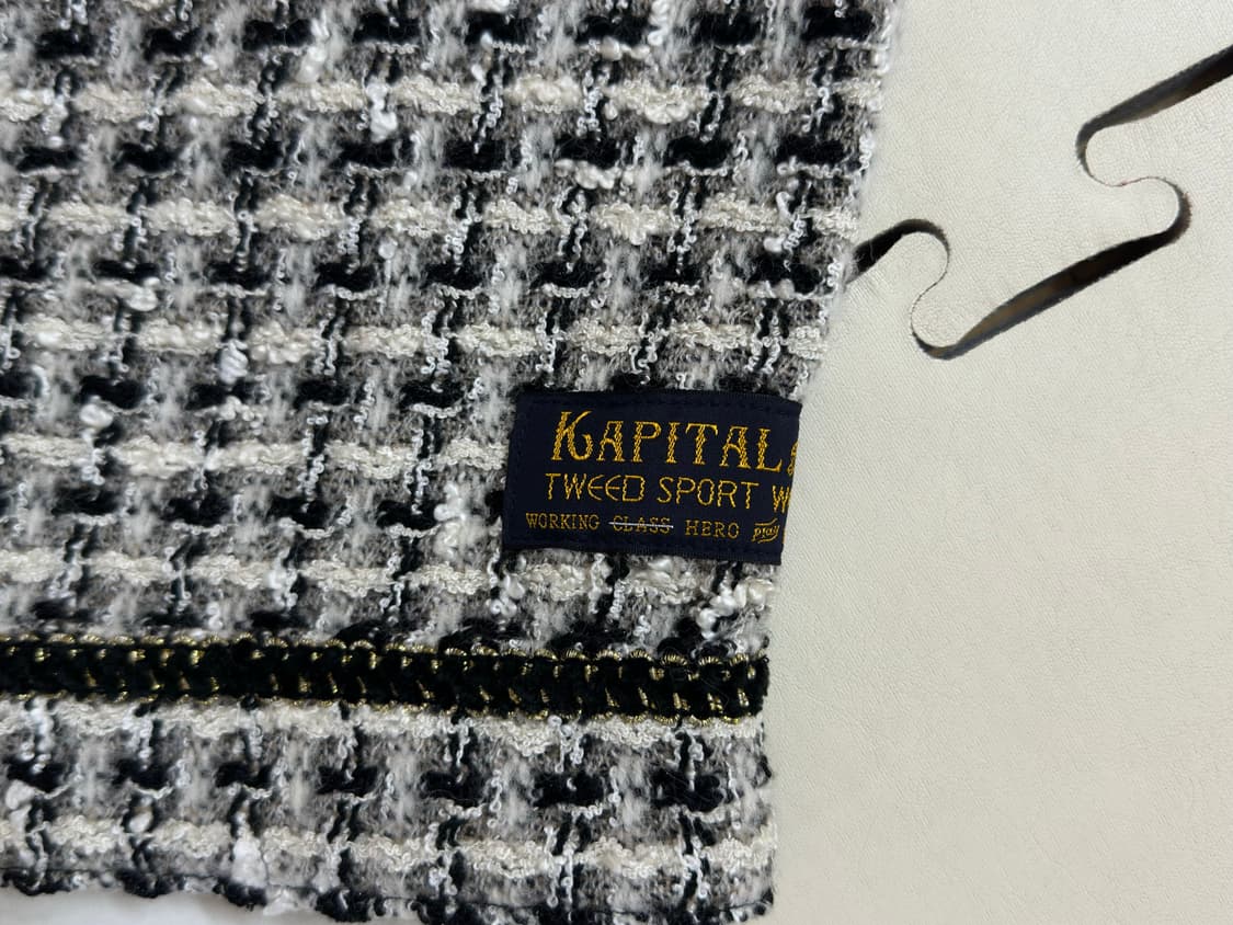 캐피탈 팬시 트위드 그레이트 컨트리 베이스볼 셔츠 화이트 상품이미지3