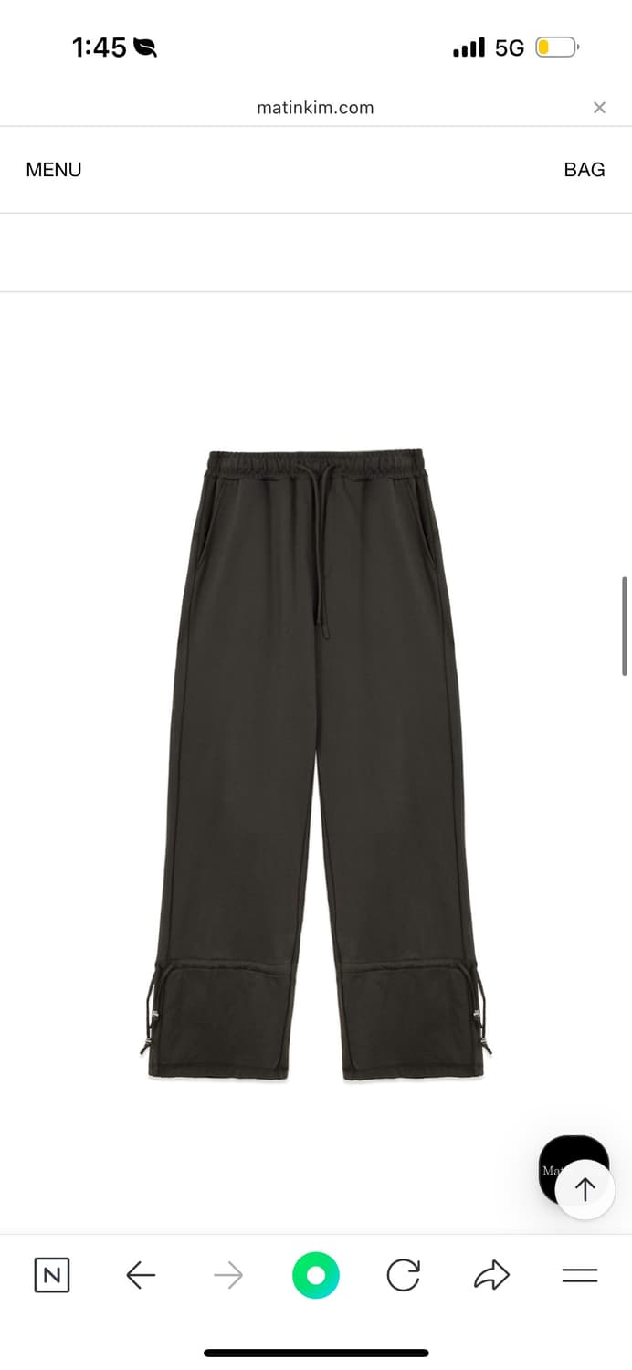 마뗑킴 STRING DETAIL SWEATPANTS IN CHARCOAL 상품이미지4