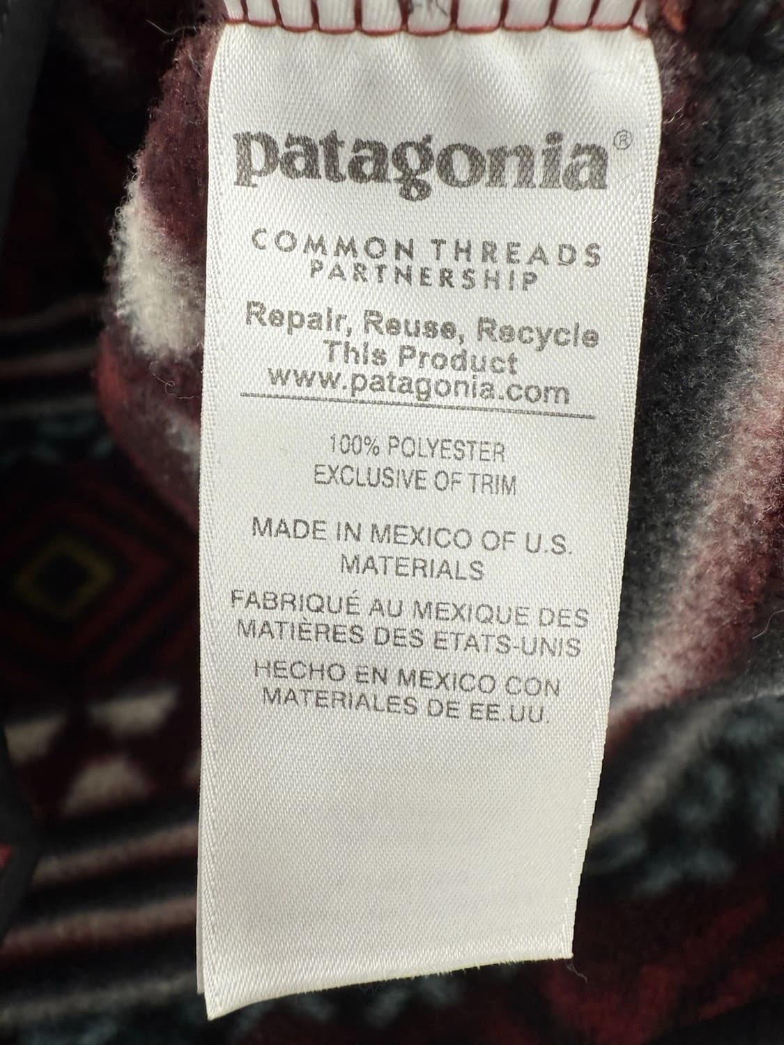10s 파타고니아 신칠라 스냅-T 아즈텍 패턴 멕시코 상품이미지4
