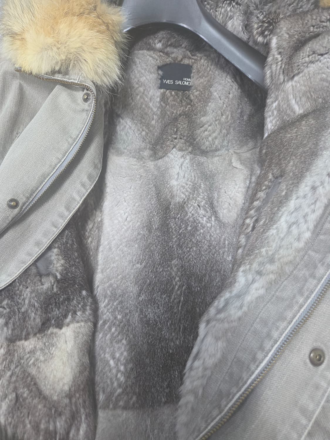 이브살로몬 옴므 코요테 퍼 후드 데님 자켓 54 110 상품이미지3