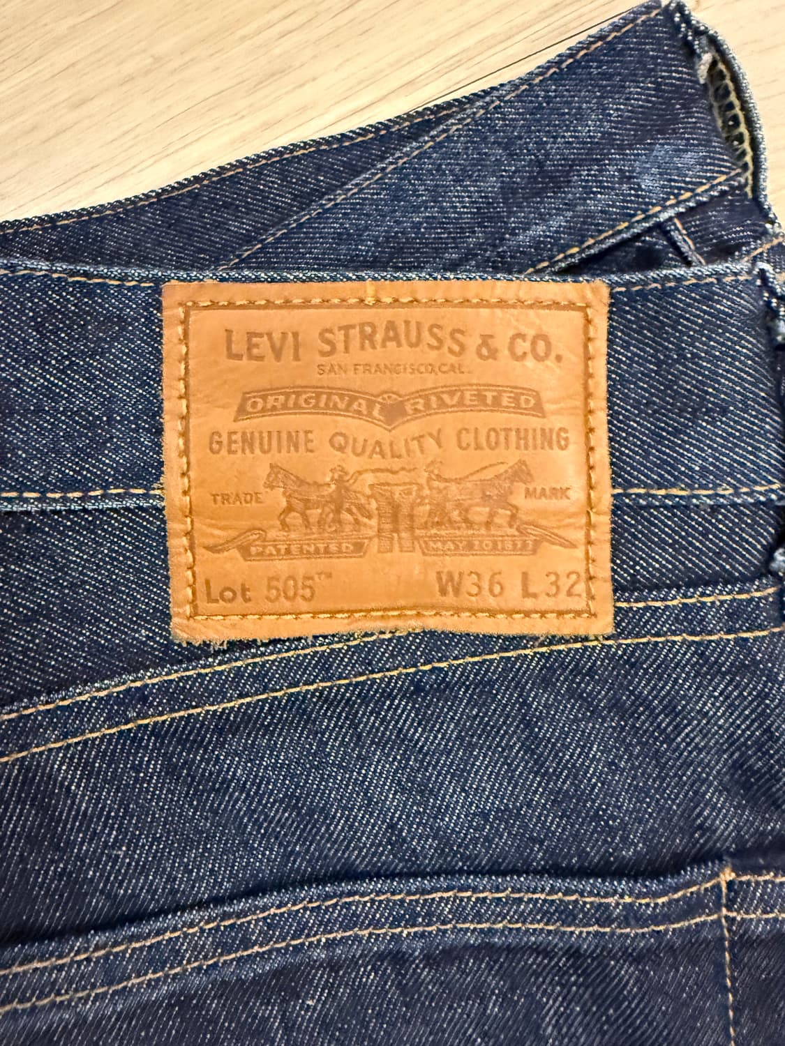 Levi's 505 프리미엄 셀비지 데님 Made in USA 상품이미지3