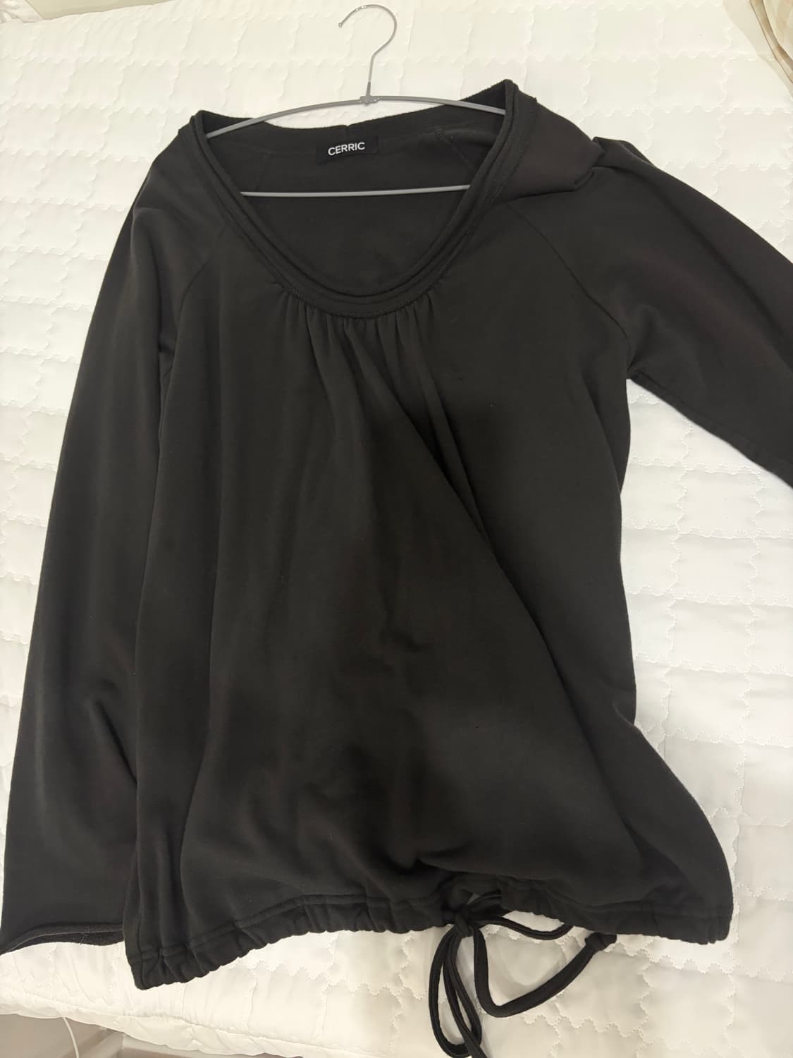세릭 Round Hem String Top _ Charcoal 상품이미지2