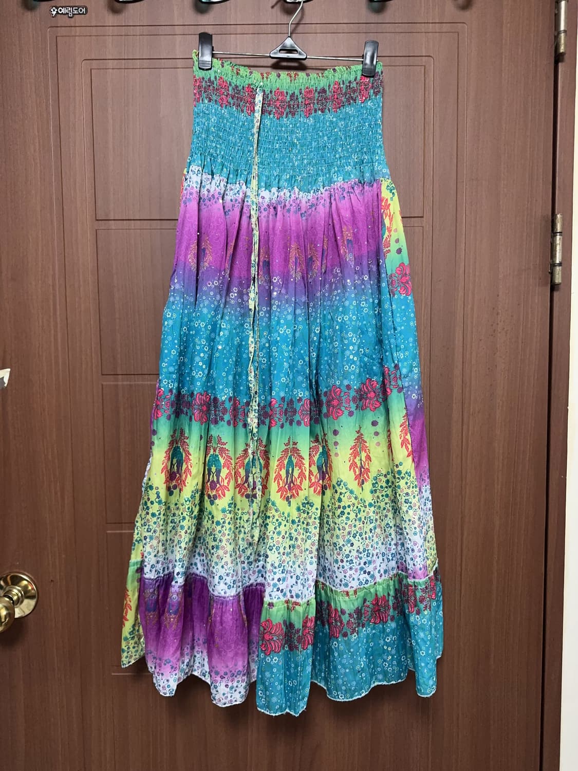 빈티지 모리걸 하구미 히피 에스닉 그라데이션 롱스커트 상품이미지1