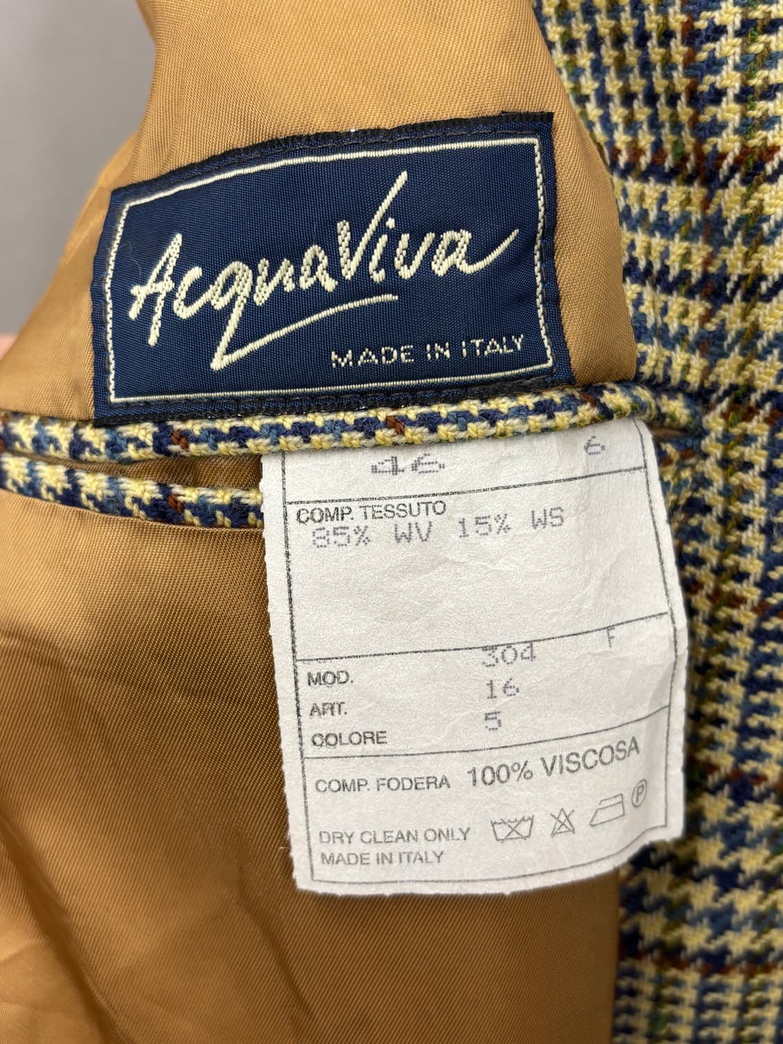 Acquaviva 체크 패턴 남성 자켓 95 (IT 46) 상품이미지4