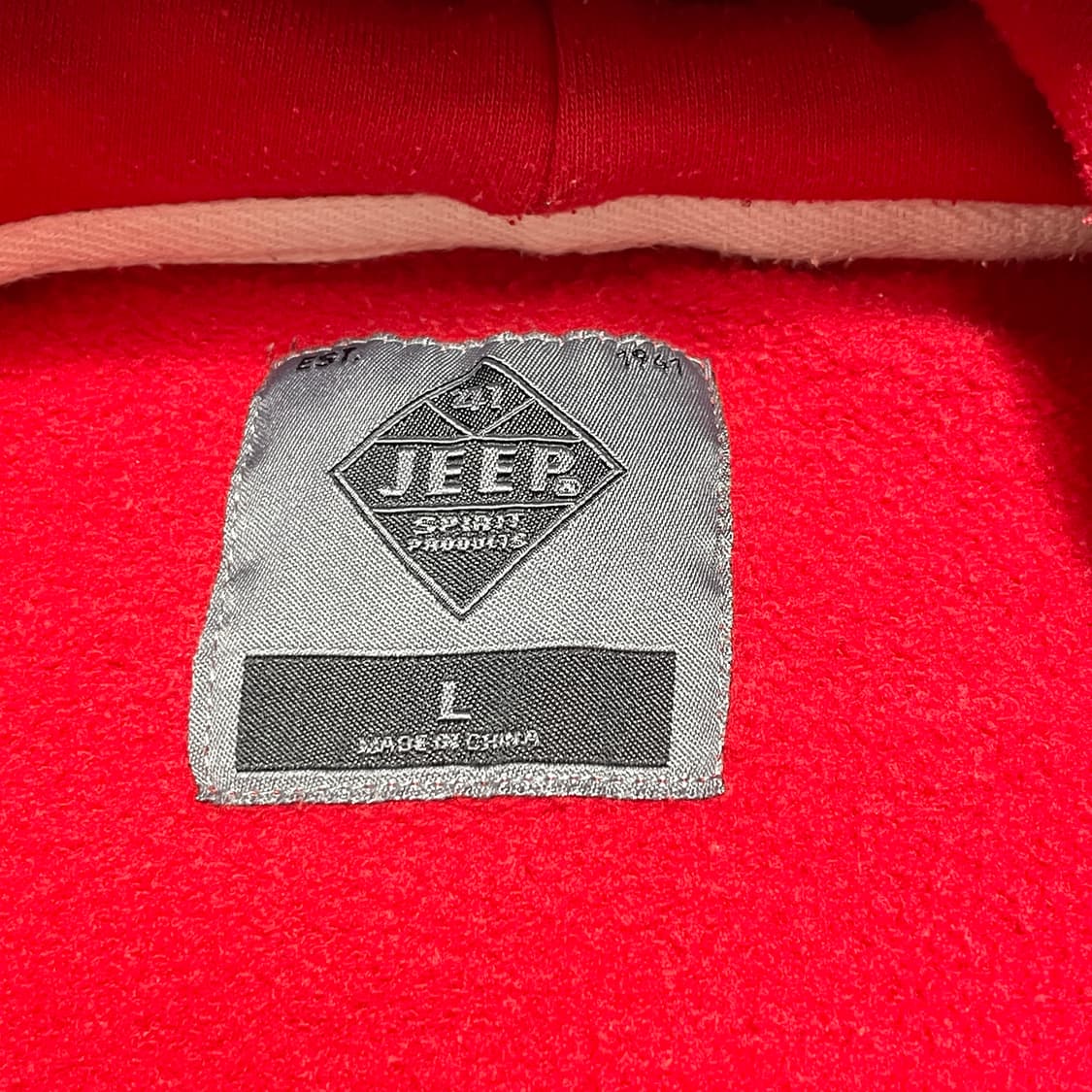 지프 헤리티지 스펠로고 레드 후드집업 남성L 상품이미지6