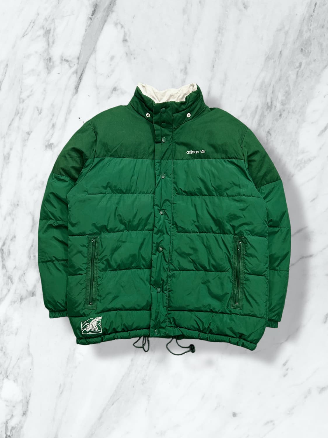 아디다스 00‘s 로고 그린 푸퍼 패딩 M 상품이미지1