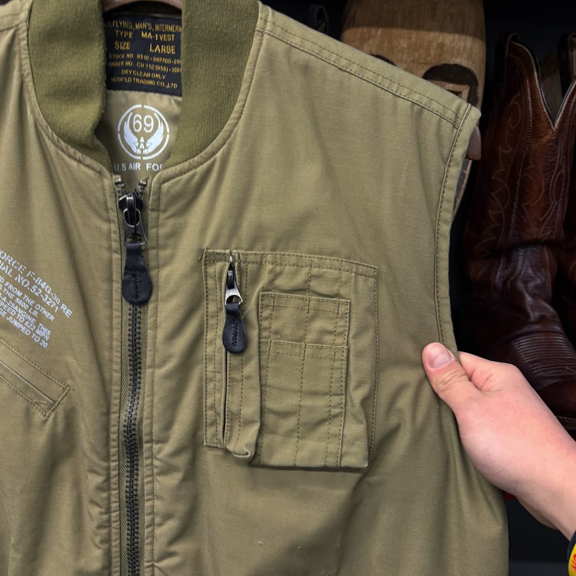 밀리터리 U.S 에어포스 MA-1 유틸리티 패디드 베스트 N338 상품이미지5