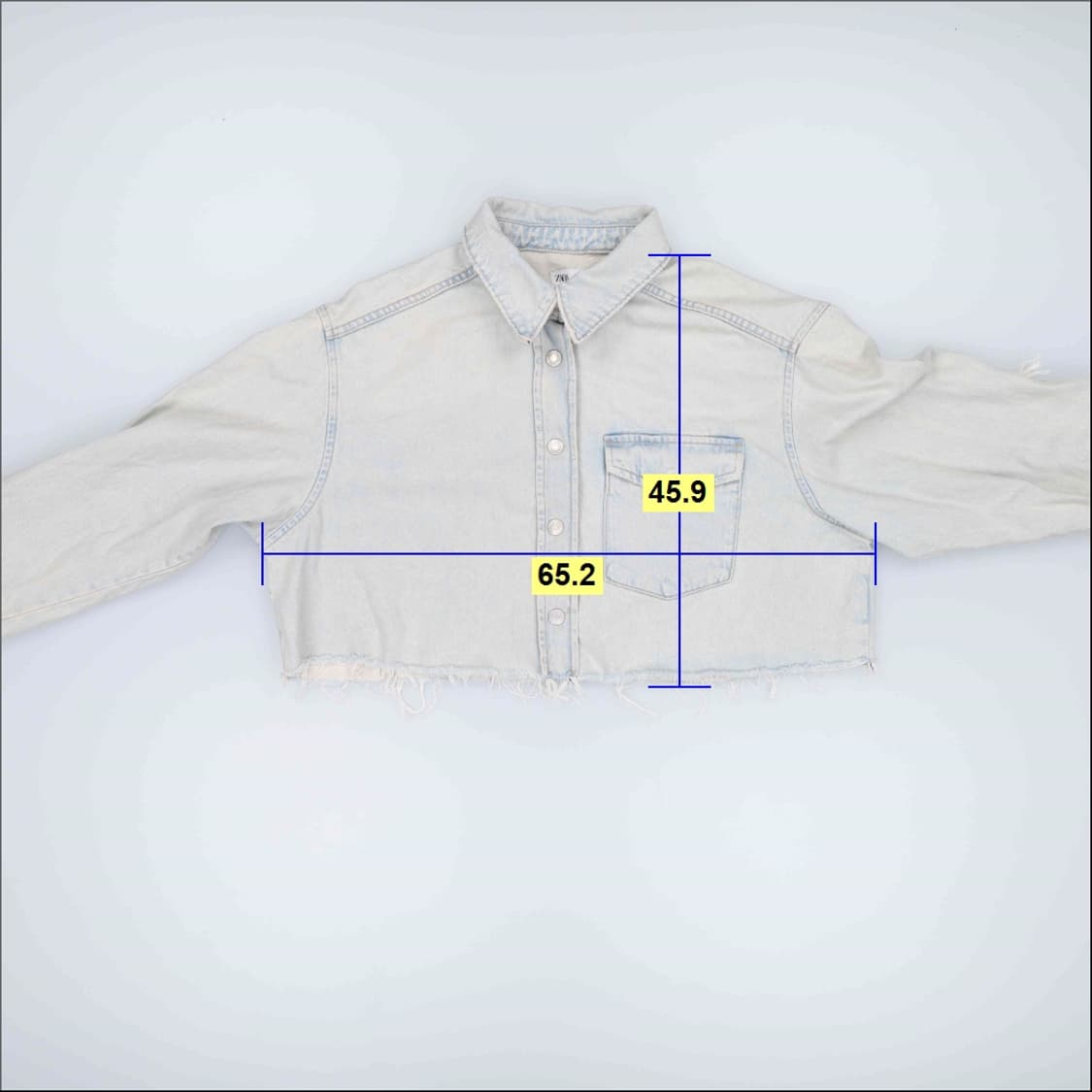 EUR L 자라 여성 크롭데님 0203H1 상품이미지7