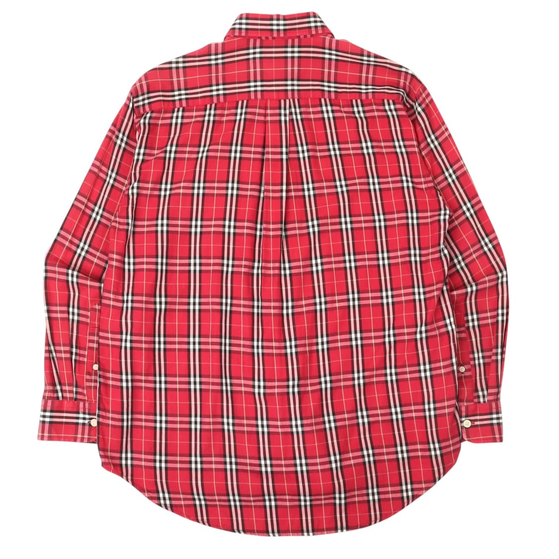 버버리 레드 핑크 노바체크 포켓 로고 셔츠 상품이미지5