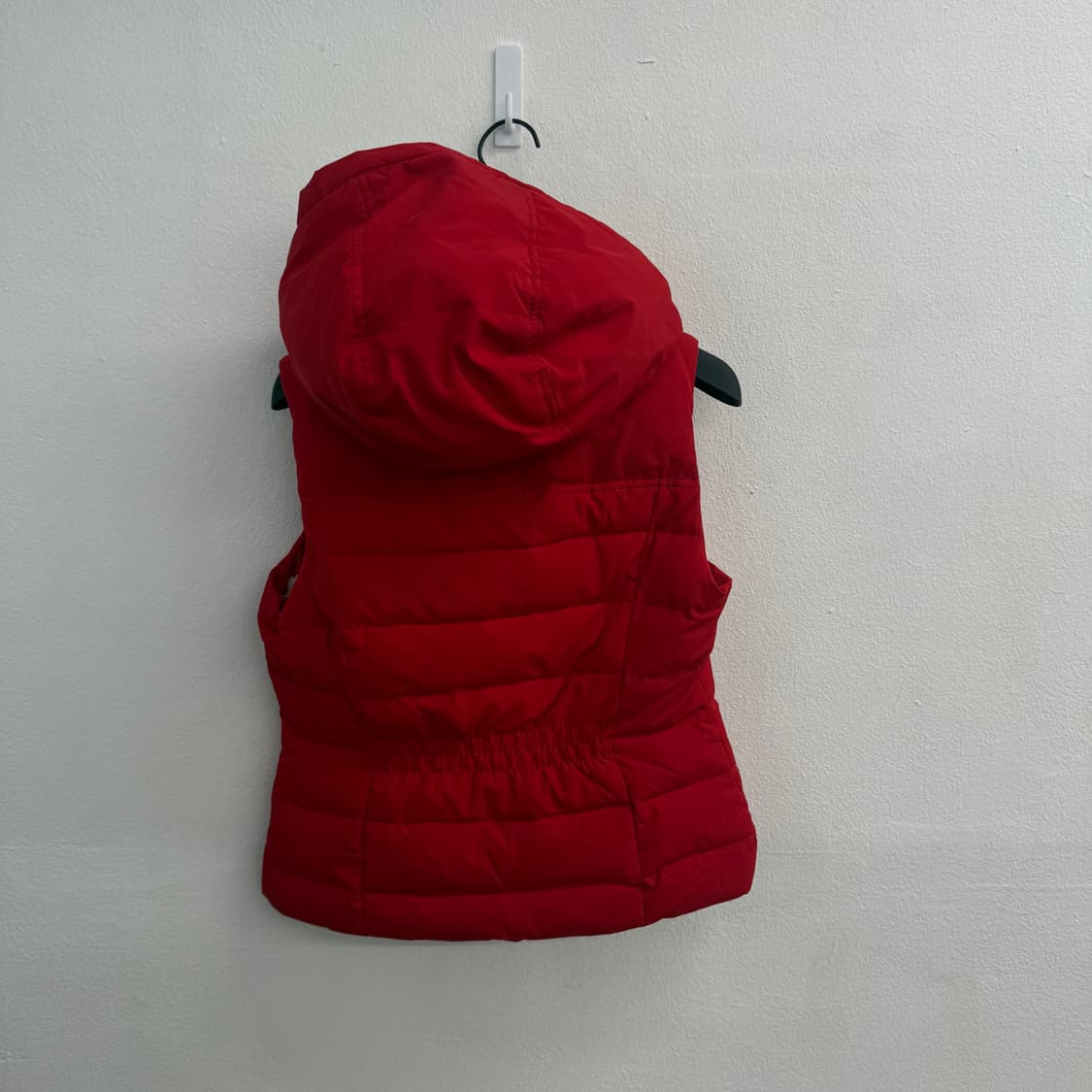 아베크롬비 레드 후드 털 패딩 조끼 (M) 상품이미지3
