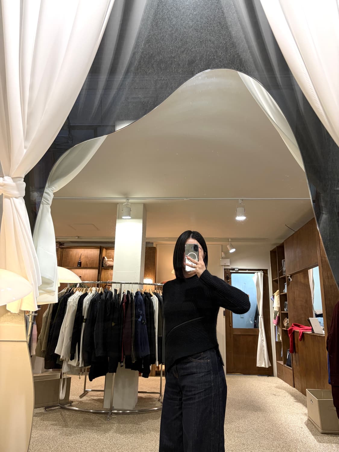 엠포리오 아르마니 사이드 슬릿 앙고라 니트 상품이미지2