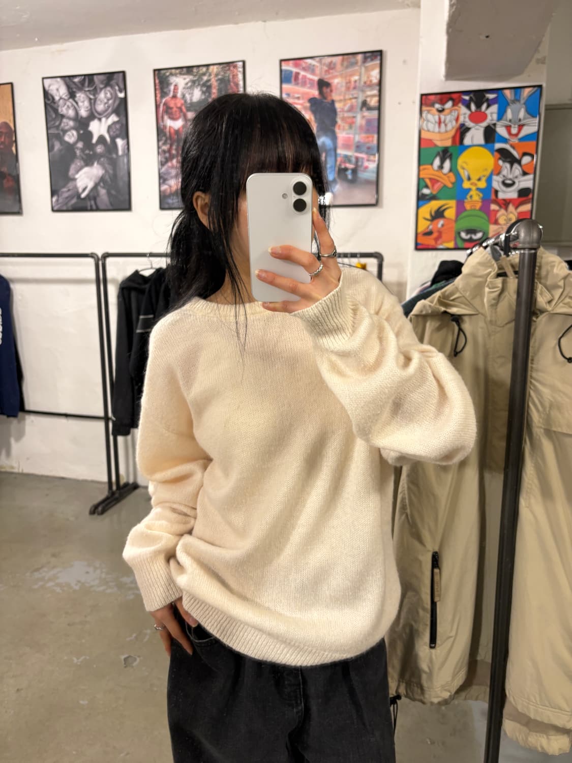 스투시 에잇볼 아이보리 스웨터 상품이미지2