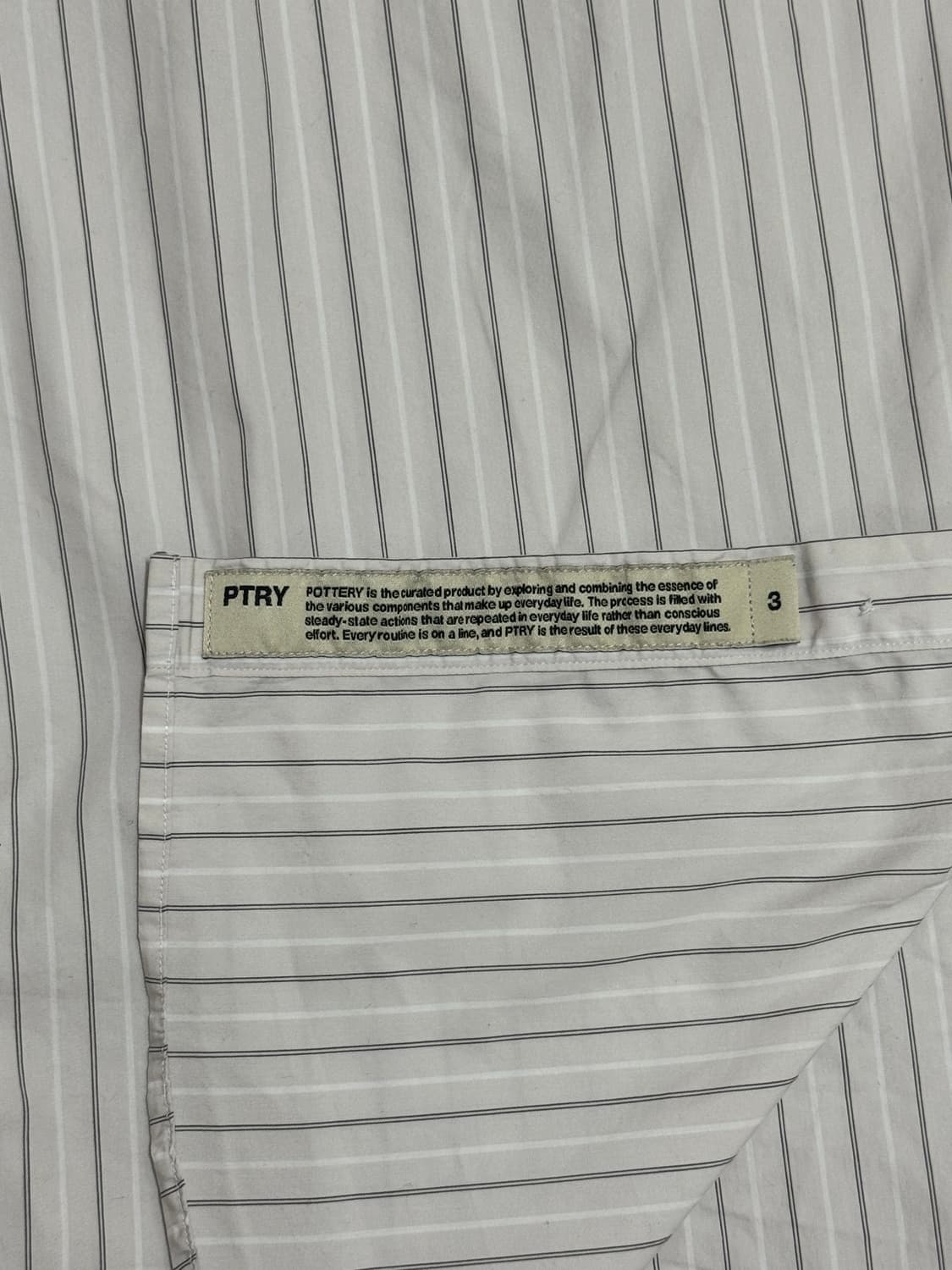 포터리 버튼 다운 셔츠 실버 스트라이프 3사이즈 상품이미지2