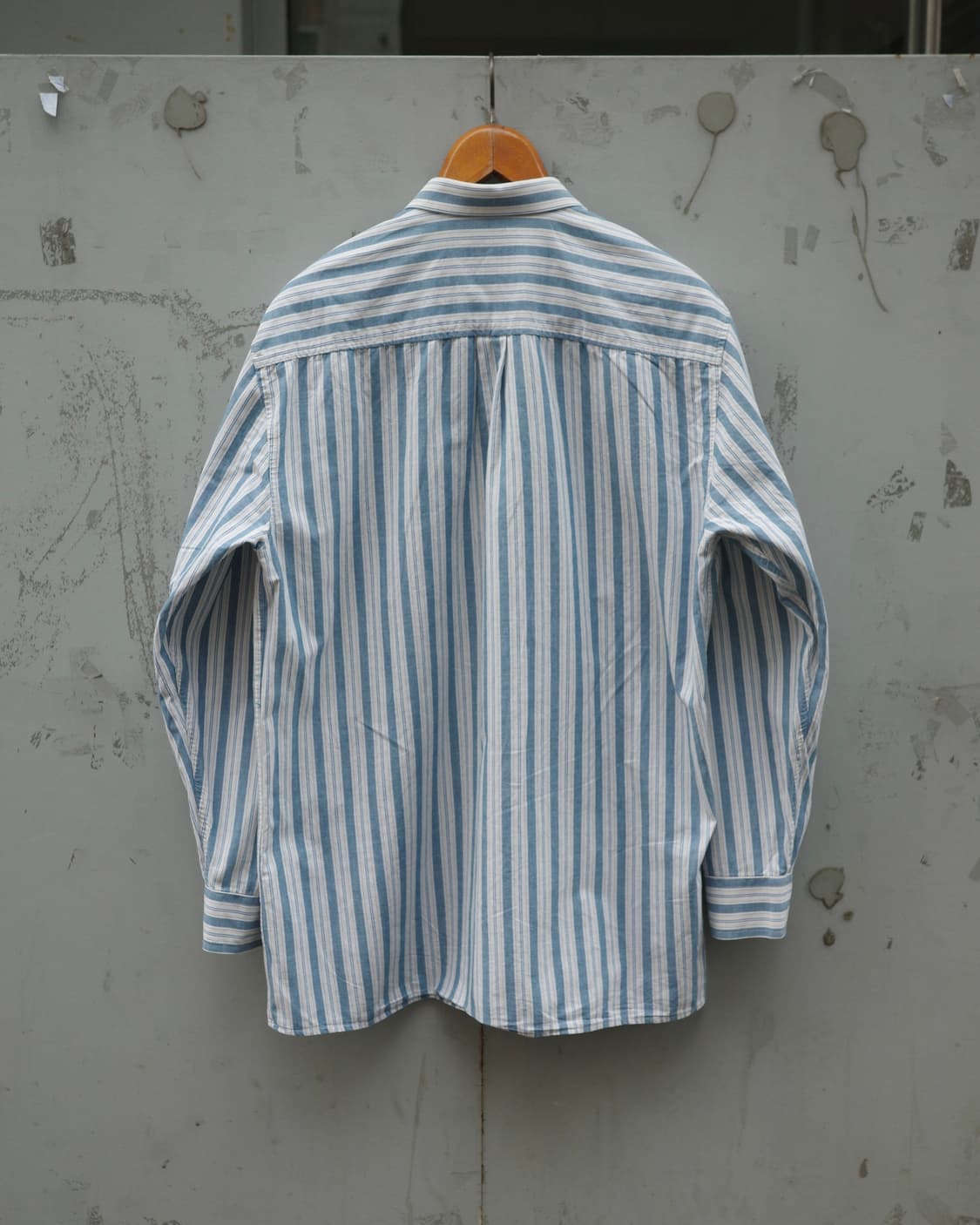 유럽 빈티지 페전트 워크 스트라이프 하프플래킷 셔츠 상품이미지7