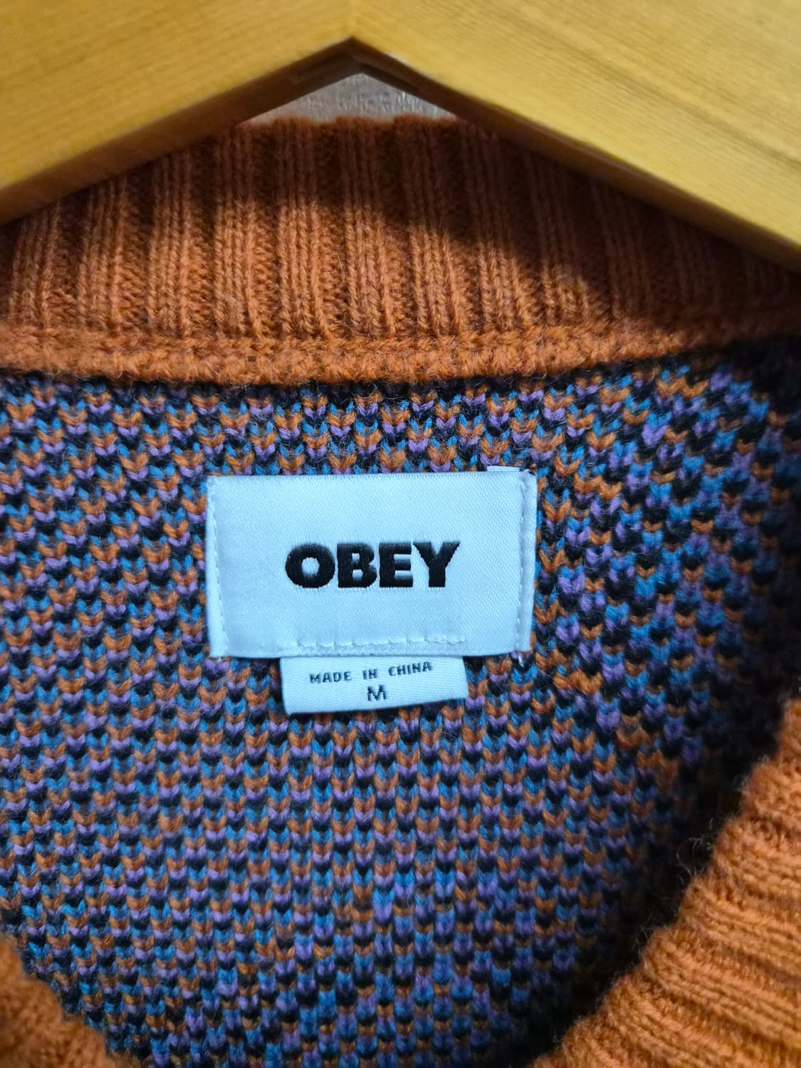 M) OBEY 오베이 플로랄 니트 베스트 (조끼) 팝니다 상품이미지3