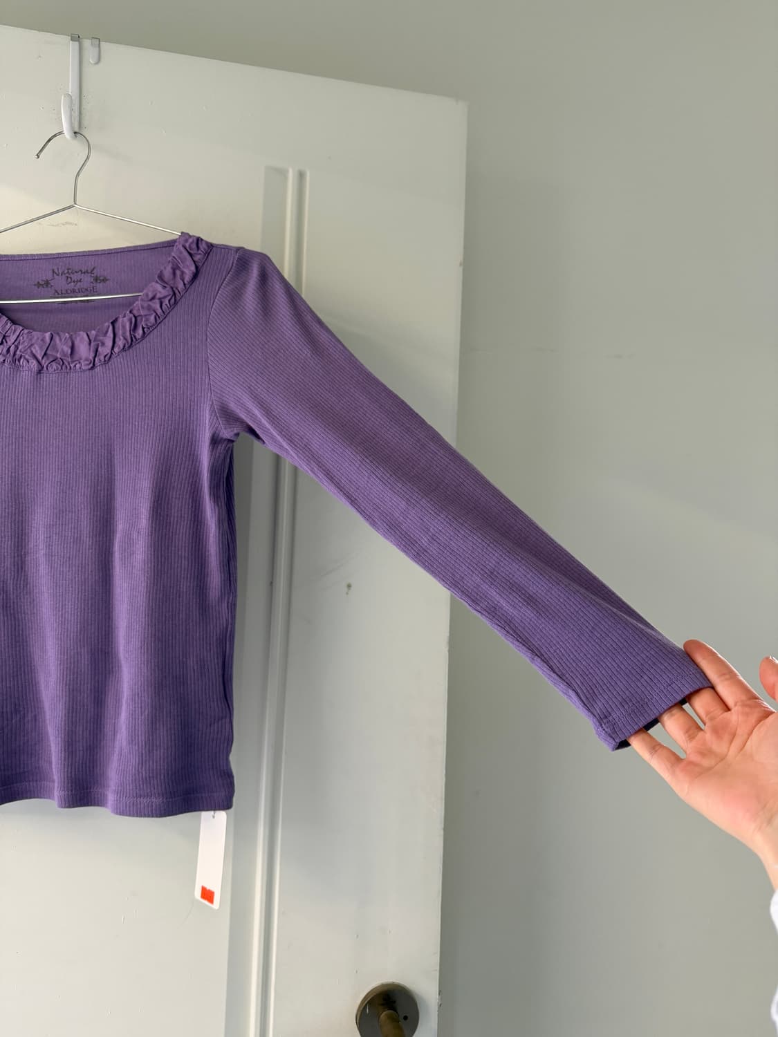 일본빈티지 라벤더 프릴 롱슬리브 상품이미지5