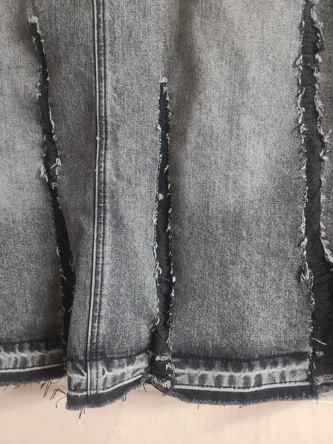 피플오브더월드 흑청 데미지 스커트(77) 상품이미지3