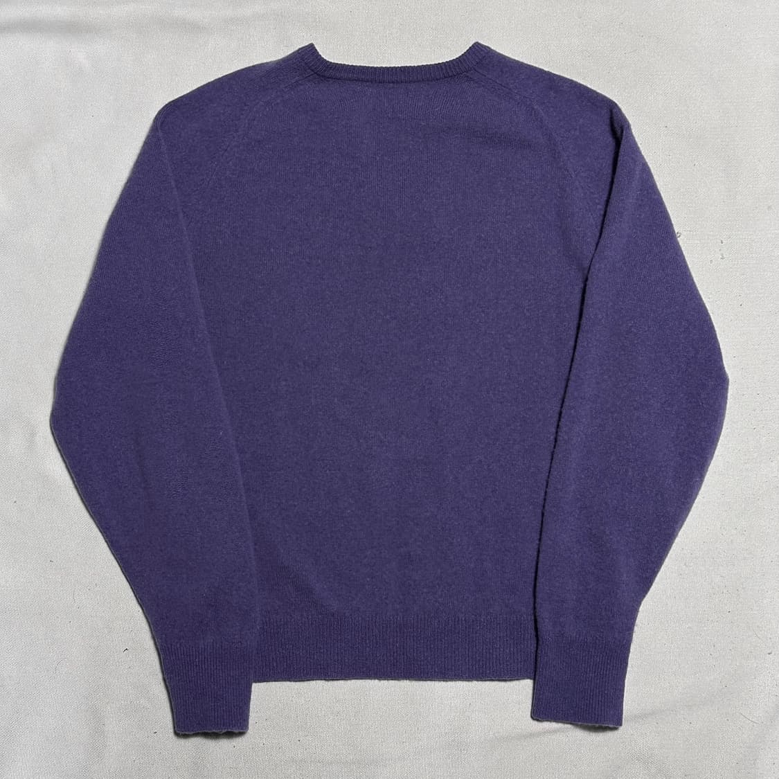 40 버버리 퓨어뉴 울 퍼플 브이넥 니트 상품이미지3