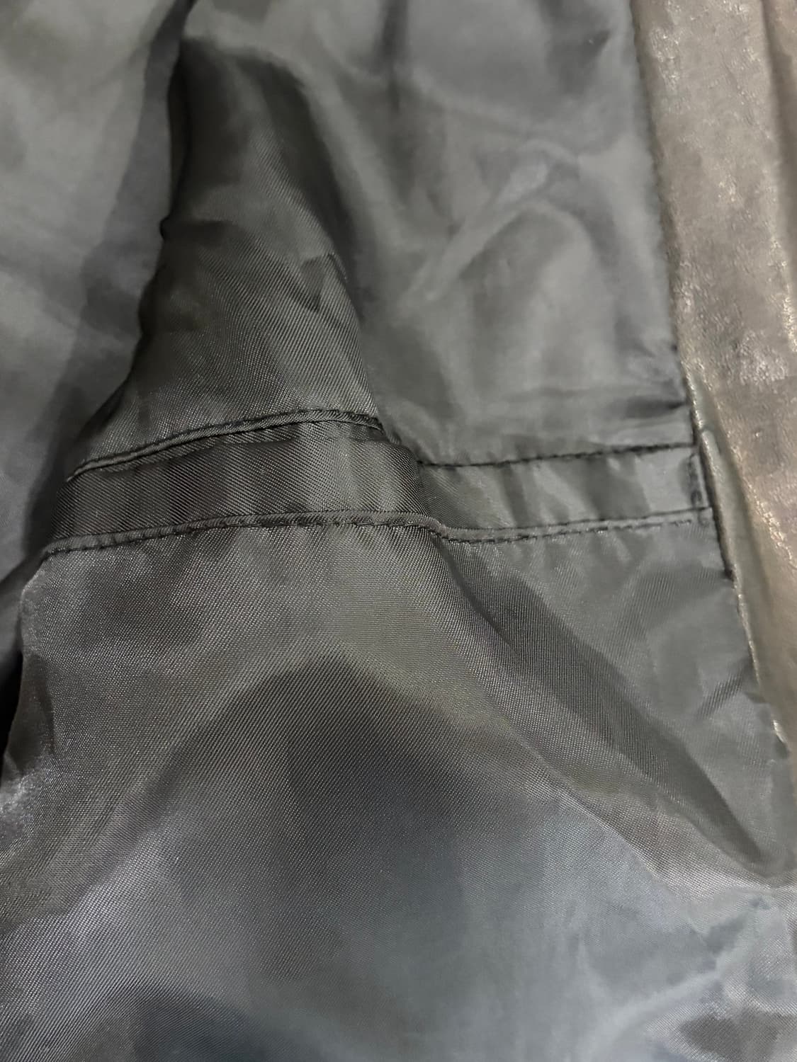 Glossy sheep skin biker leather jacket 상품이미지8