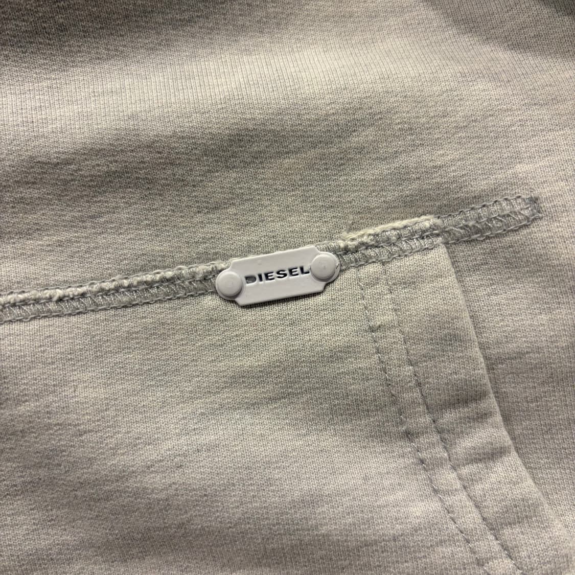 [S] 디젤 라인 배색 후드집업 그레이 B571 상품이미지6