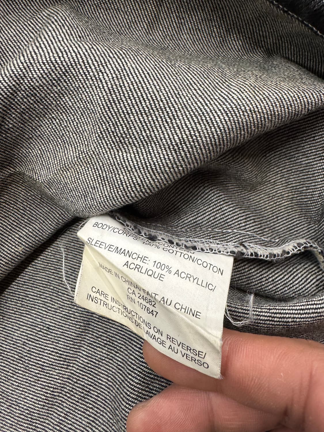 American vintage 흑청 데님 니트자켓 상품이미지4