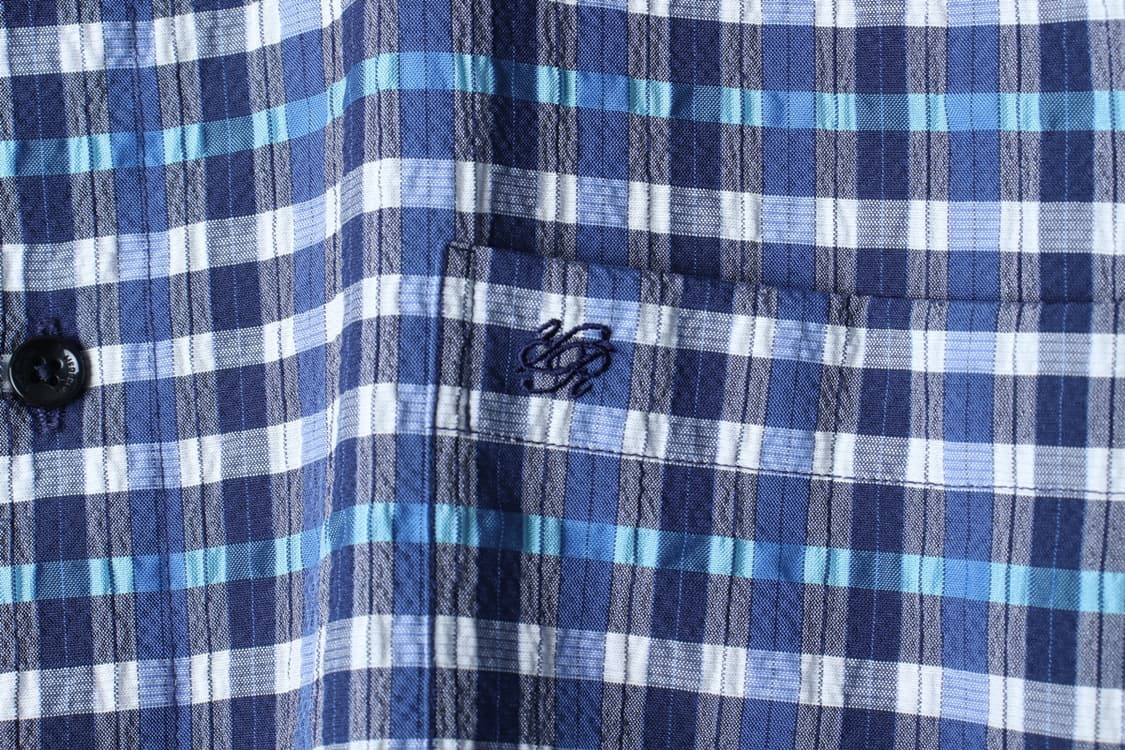 (2XL) 에르본 반팔 카라 티셔츠 셔츠 남방 빅사이즈 체크-H32209 상품이미지5