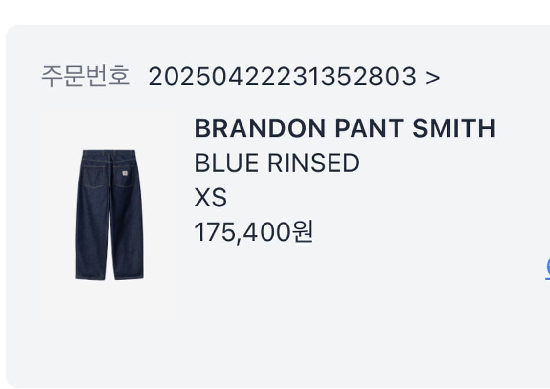 칼하트 브랜든 팬츠 스미스 블루 리자드  상품이미지2