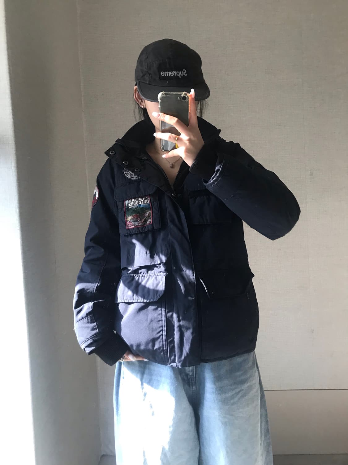 지프 네이비 패치 패딩 상품이미지5