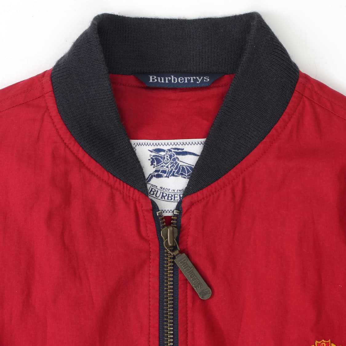 버버리 Burberry 90s 빈티지 로고 자수 레드 집업 지퍼 자켓 상품이미지4