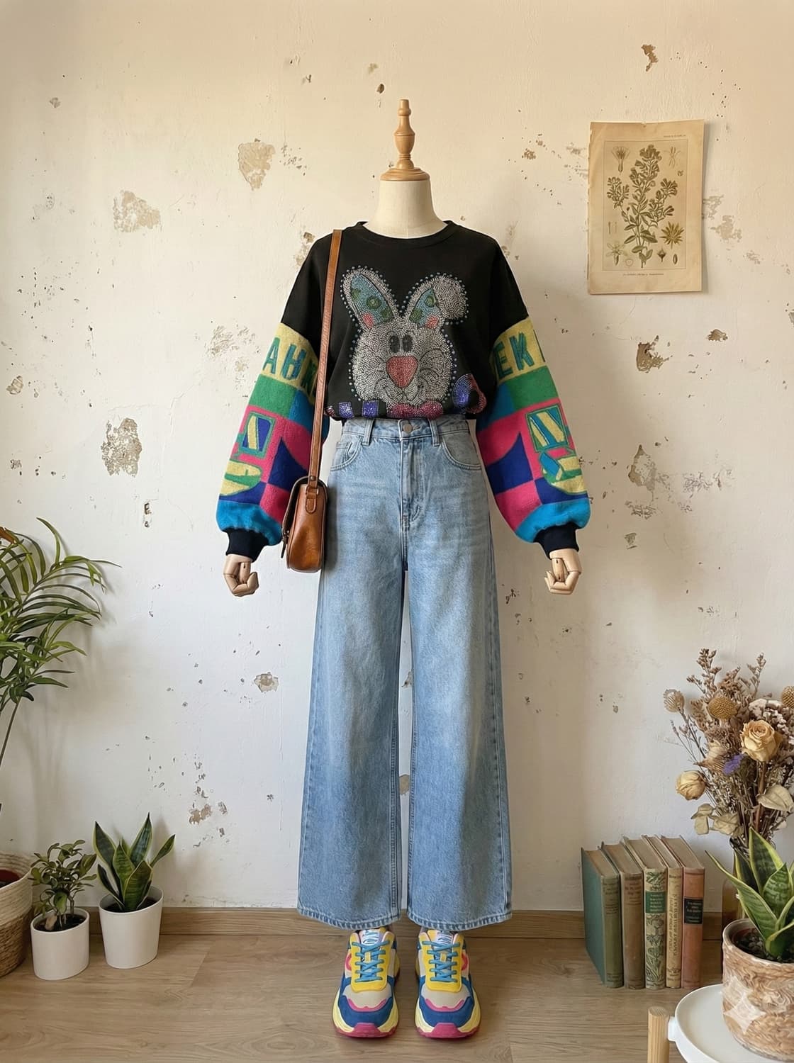 Y.Coo 토끼아이콘 맨투맨 상품이미지3