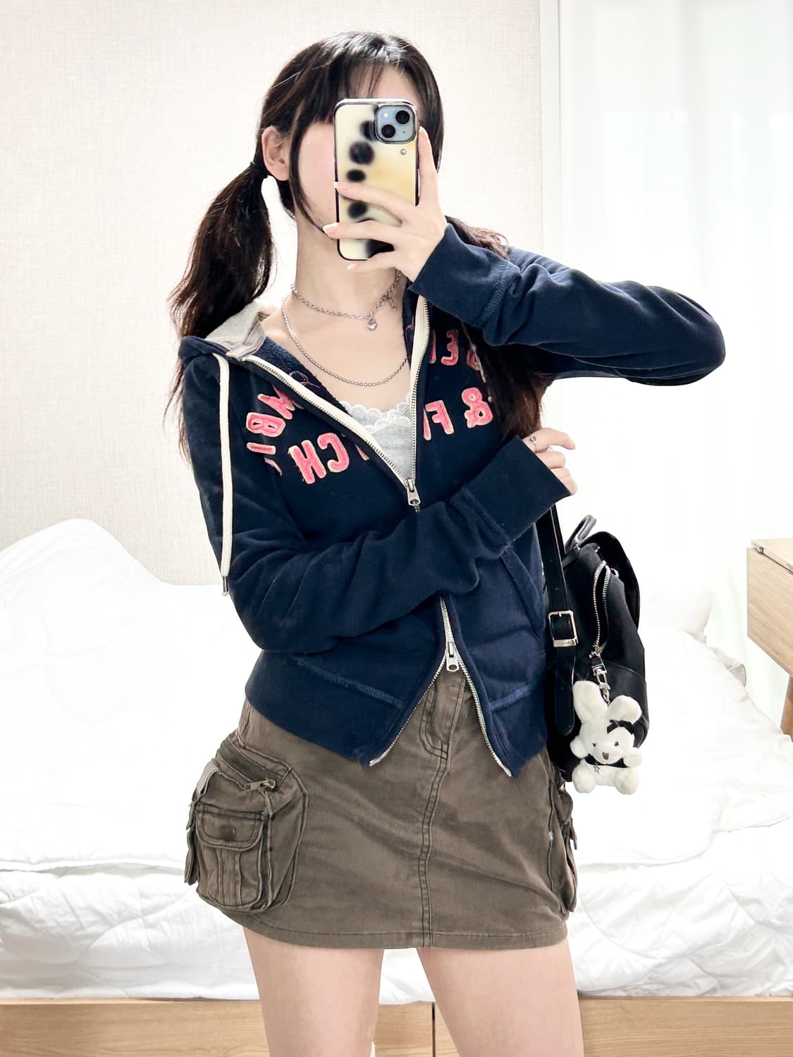 아베크롬비 네이비 투웨이 후드집업 상품이미지4