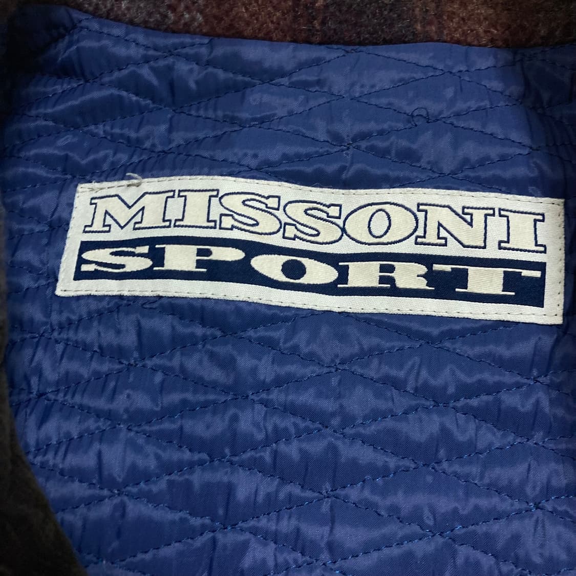 미쏘니 스포츠 체크 패턴 울 블루종 자켓 상품이미지3