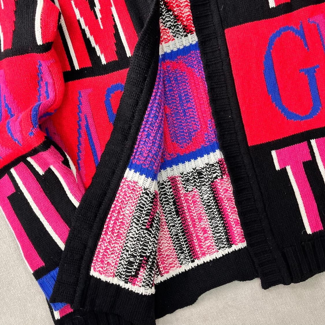 105 msgm 패턴 컬러 블럭 가디건 상품이미지3