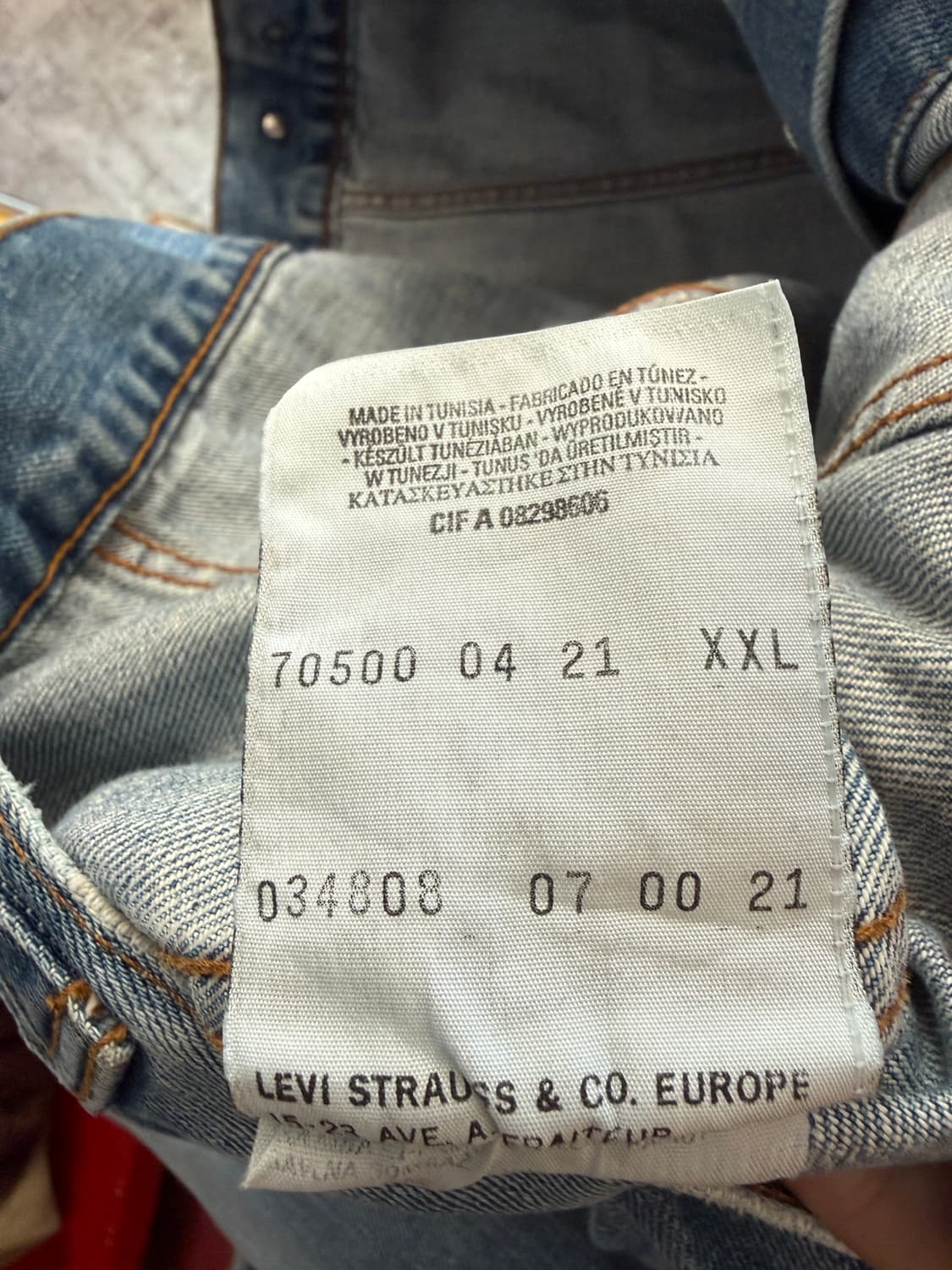 리바이스 70500 데님 자켓 XXL 상품이미지4