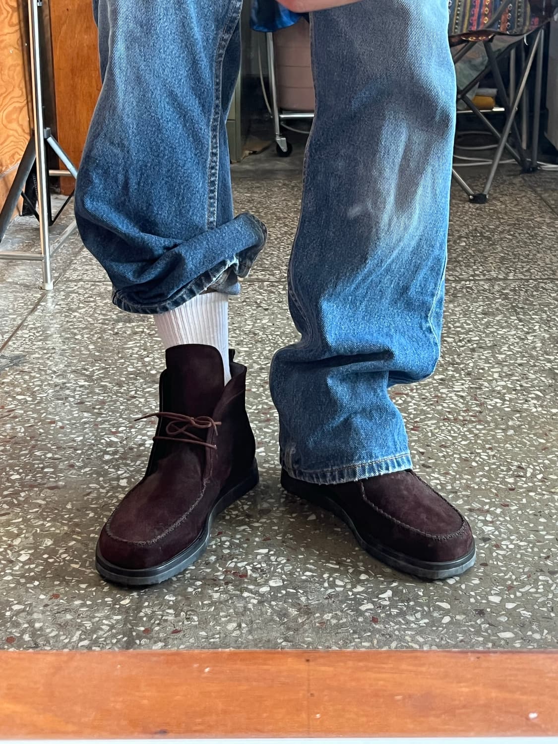 지아니 베르사체 메두사 스웨이드 목토 부츠 상품이미지2