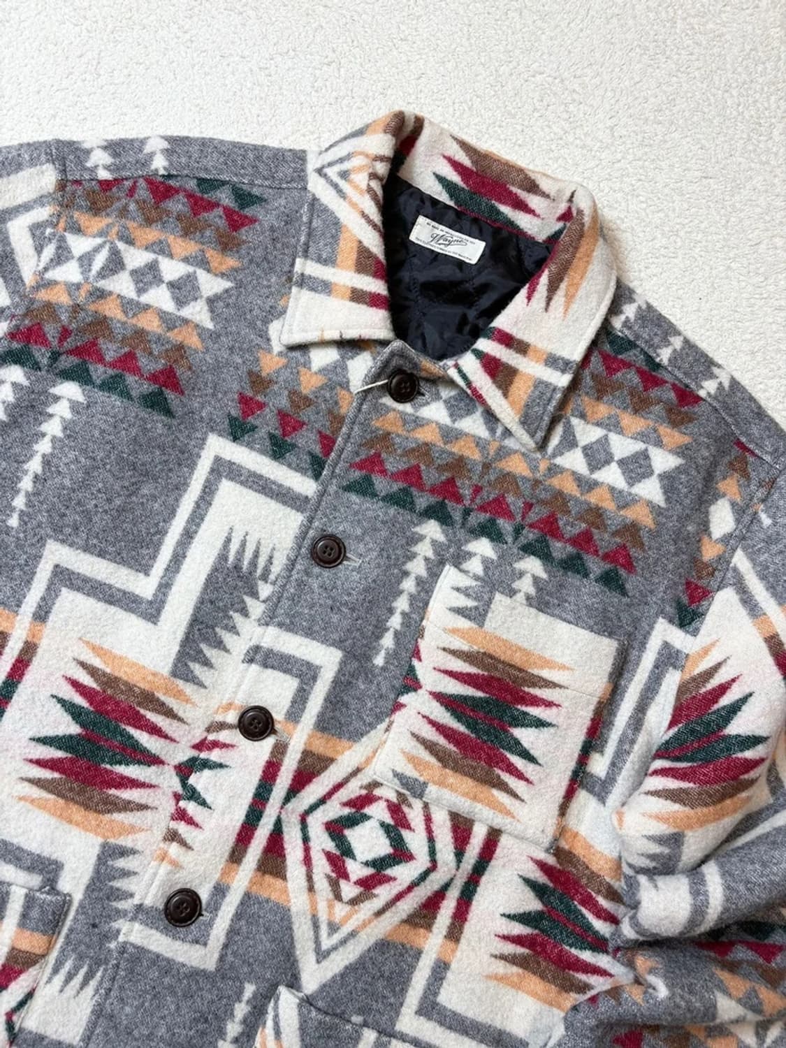 웨인 90's 울 아즈텍 나바호 누빔 셔츠 자켓 PN6485 상품이미지2