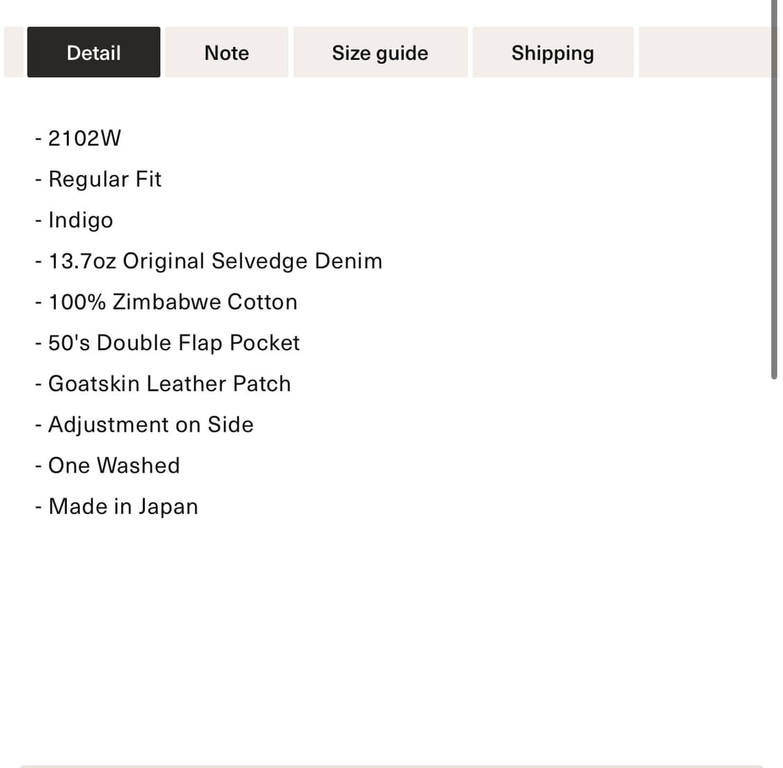 [새상품] 풀카운트 2102 2세대 트러커 40 상품이미지3