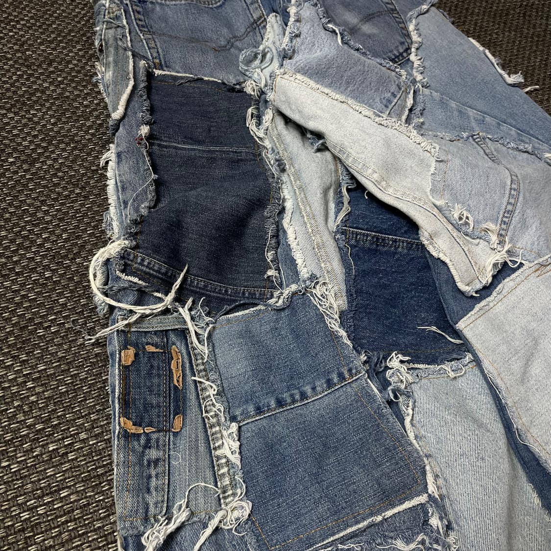 (30) 빈티지 중청 커스텀 패치워크 데님 팬츠 상품이미지7
