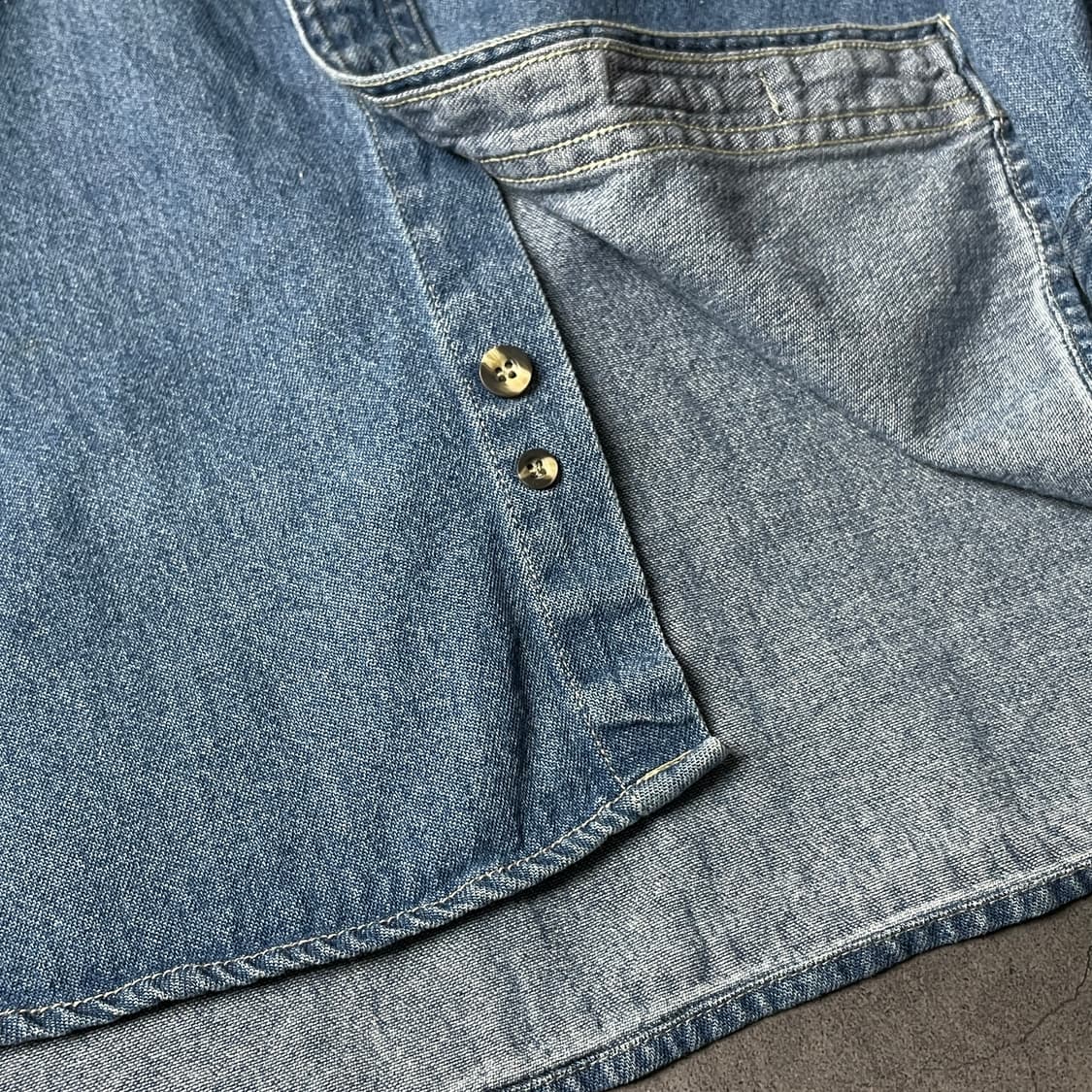 PORT AUTHORITY 빈티지 데님 코튼 셔츠 A00534 상품이미지5