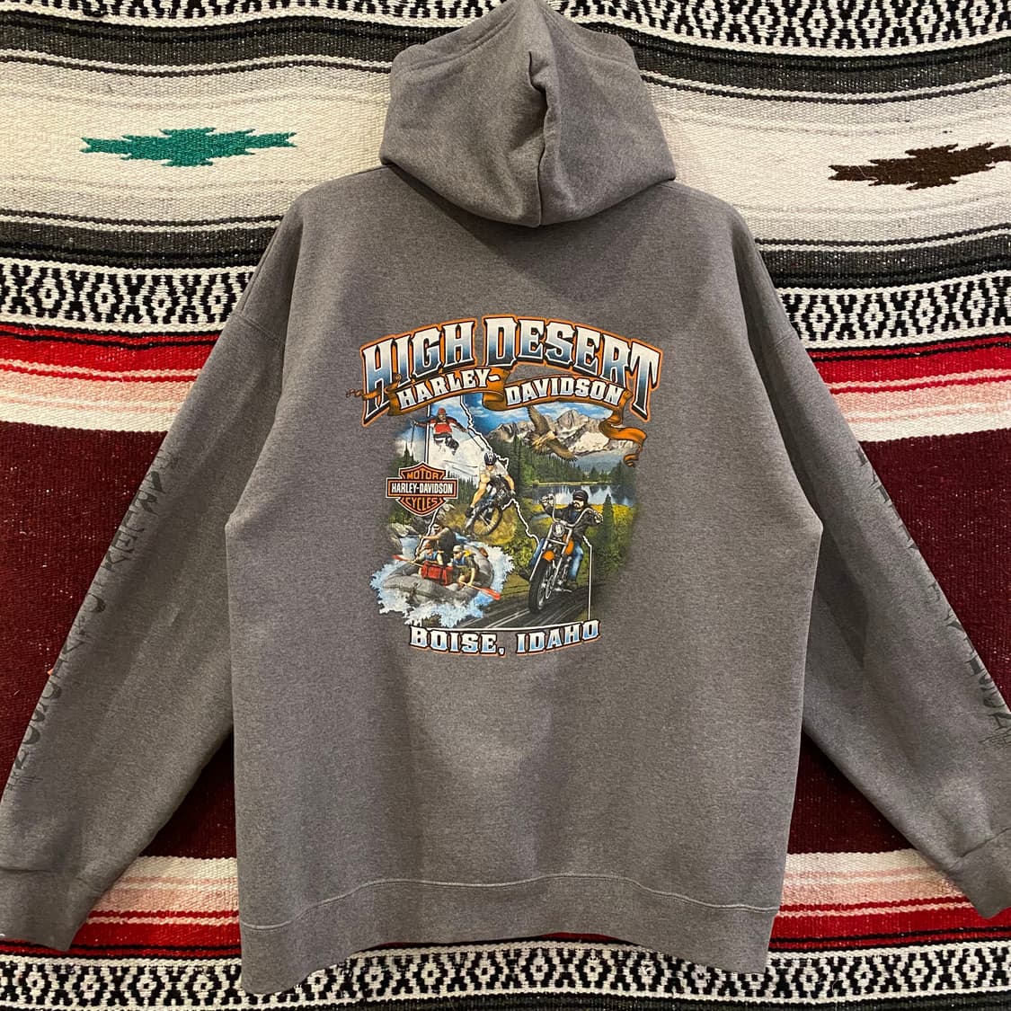 90s USA 할리데이비슨 빅로고 후드집업  상품이미지9