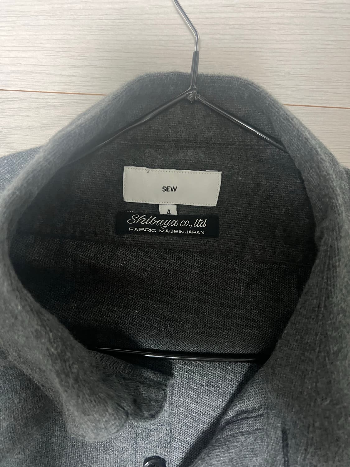 스테디에브리웨어 (SEW라인) 코튼 플란넬 워크셔츠 다크그레이 4사이즈 상품이미지2