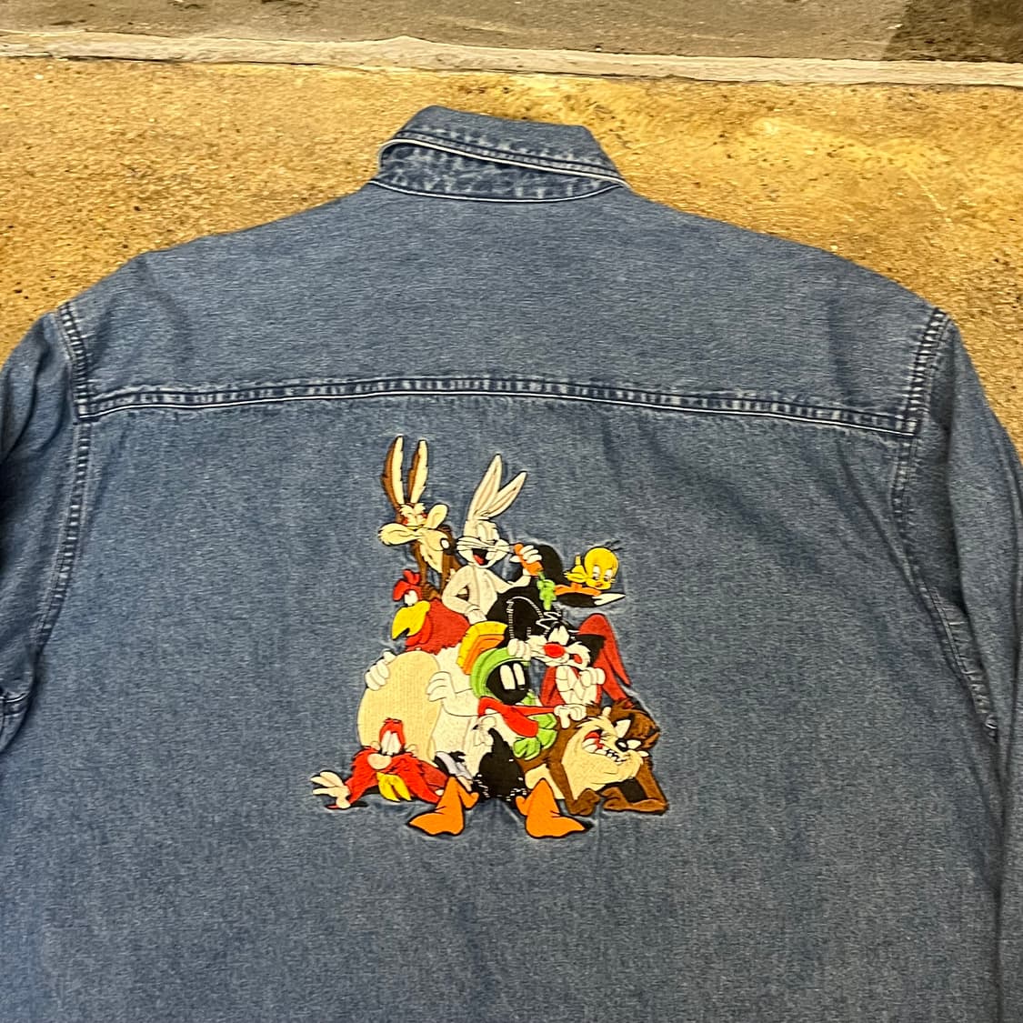 미국빈티지 루니툰 데피덕 데님 셔츠 청남방 상품이미지6