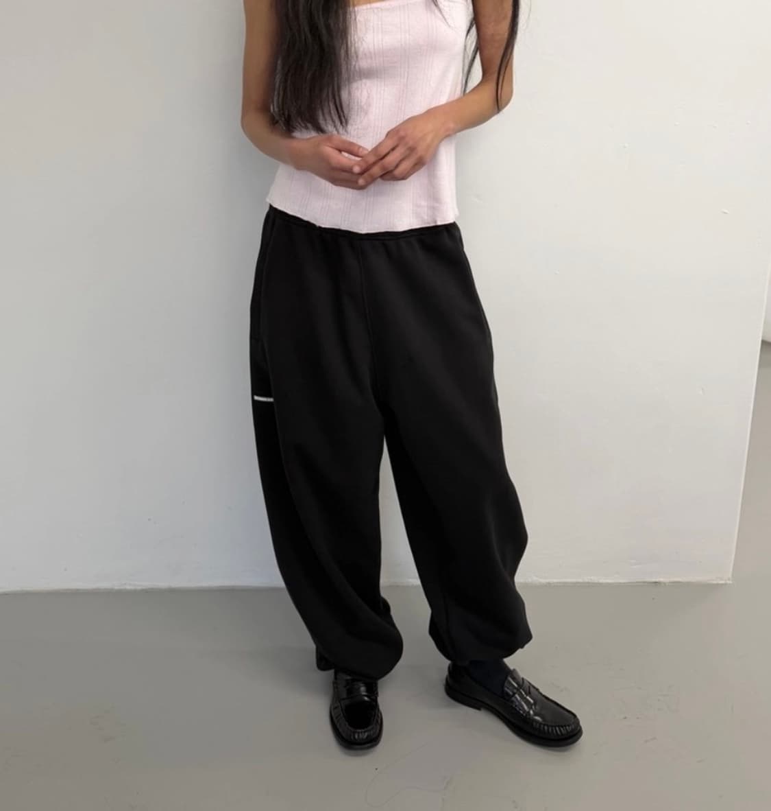 어텐즈 Basic sweat pants ver.2 블랙 상품이미지1