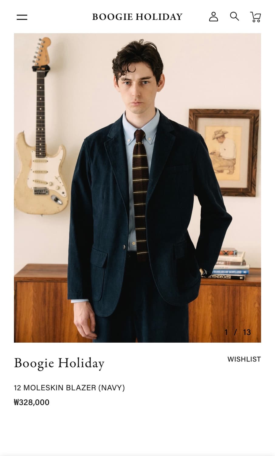 부기홀리데이 12 몰스킨 블레이저 네이비 (XL) 상품이미지5