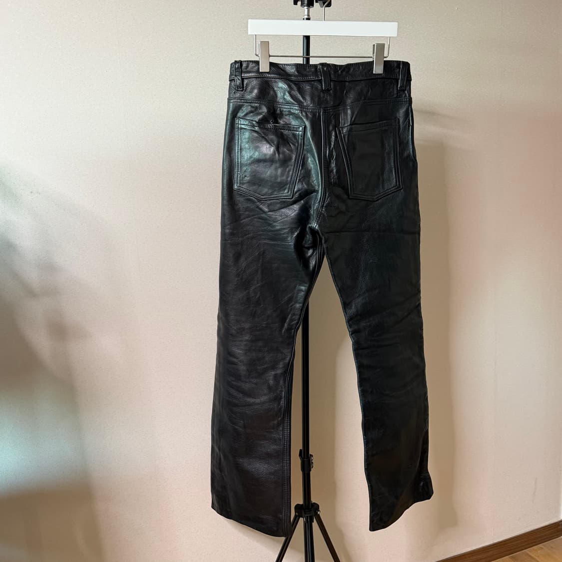 90s 밴슨 카우하이드 레더 팬츠 상품이미지2