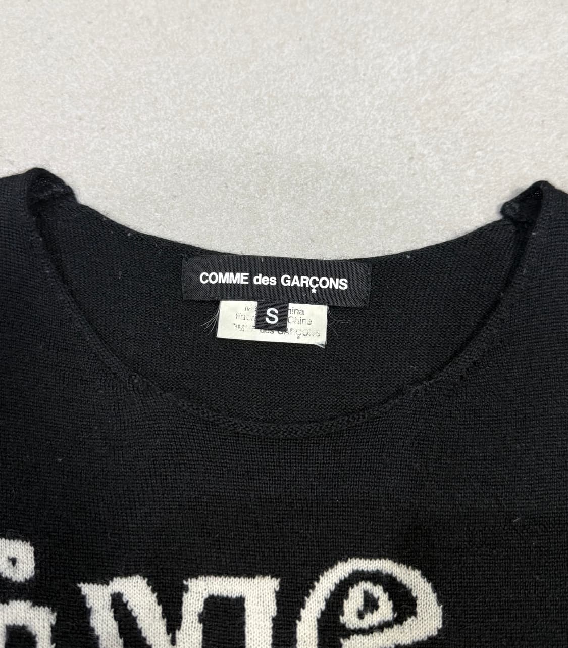 2015 꼼데가르송 자유로운 삶 강인한 의지 울 니트 스웨터 상품이미지2