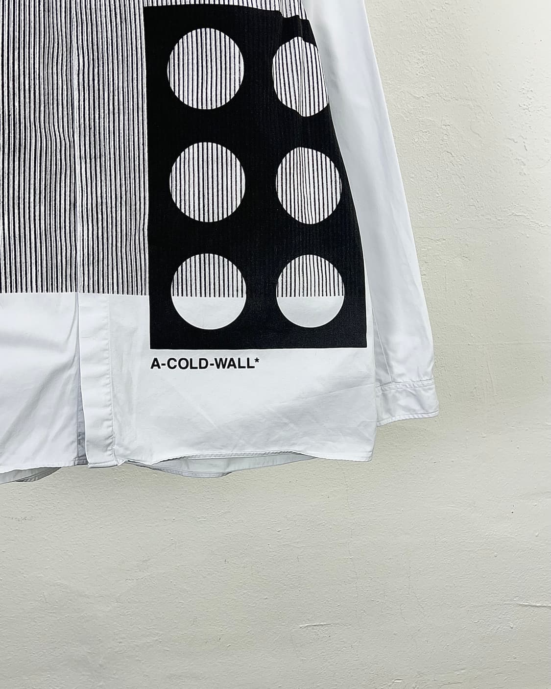 어콜드월 21fw 화이트 프로젝션 오버 셔츠 상품이미지5