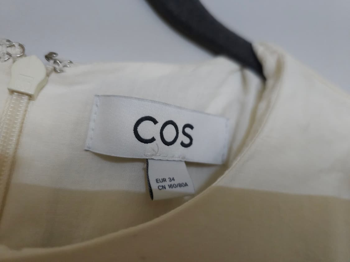 COS 코스 아이보리 퍼프 반팔 롱원피스 상품이미지3