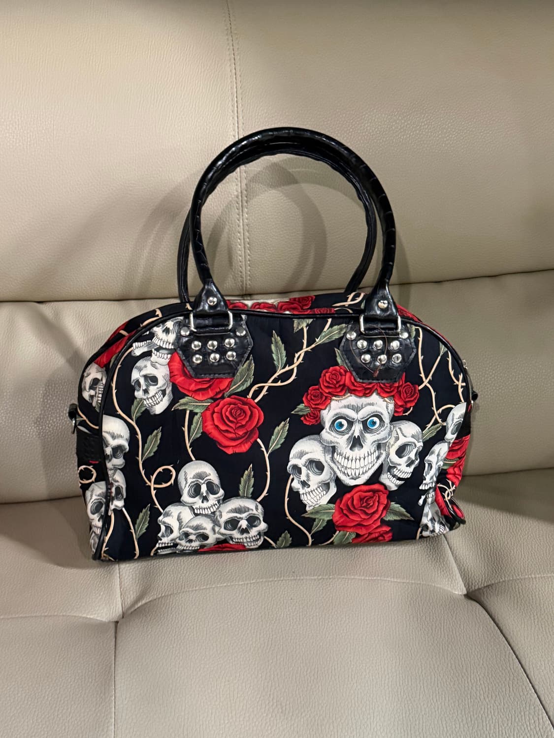 skull & roses printing shoulder bag 상품이미지2