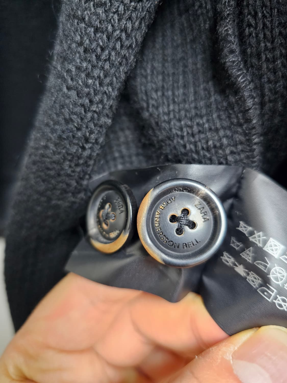 새상품 자라 앤더슨벨 콜라보 니트 가죽 자켓 상품이미지9